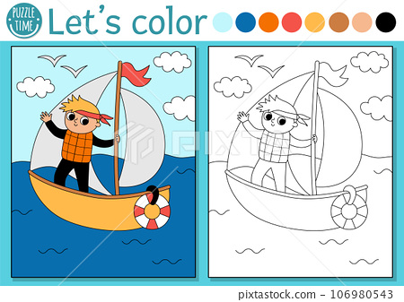 Transportation coloring page for children with