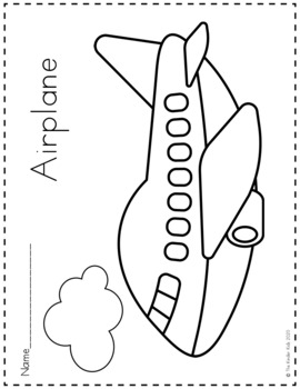 Transportation coloring pages by the kinder kids tpt