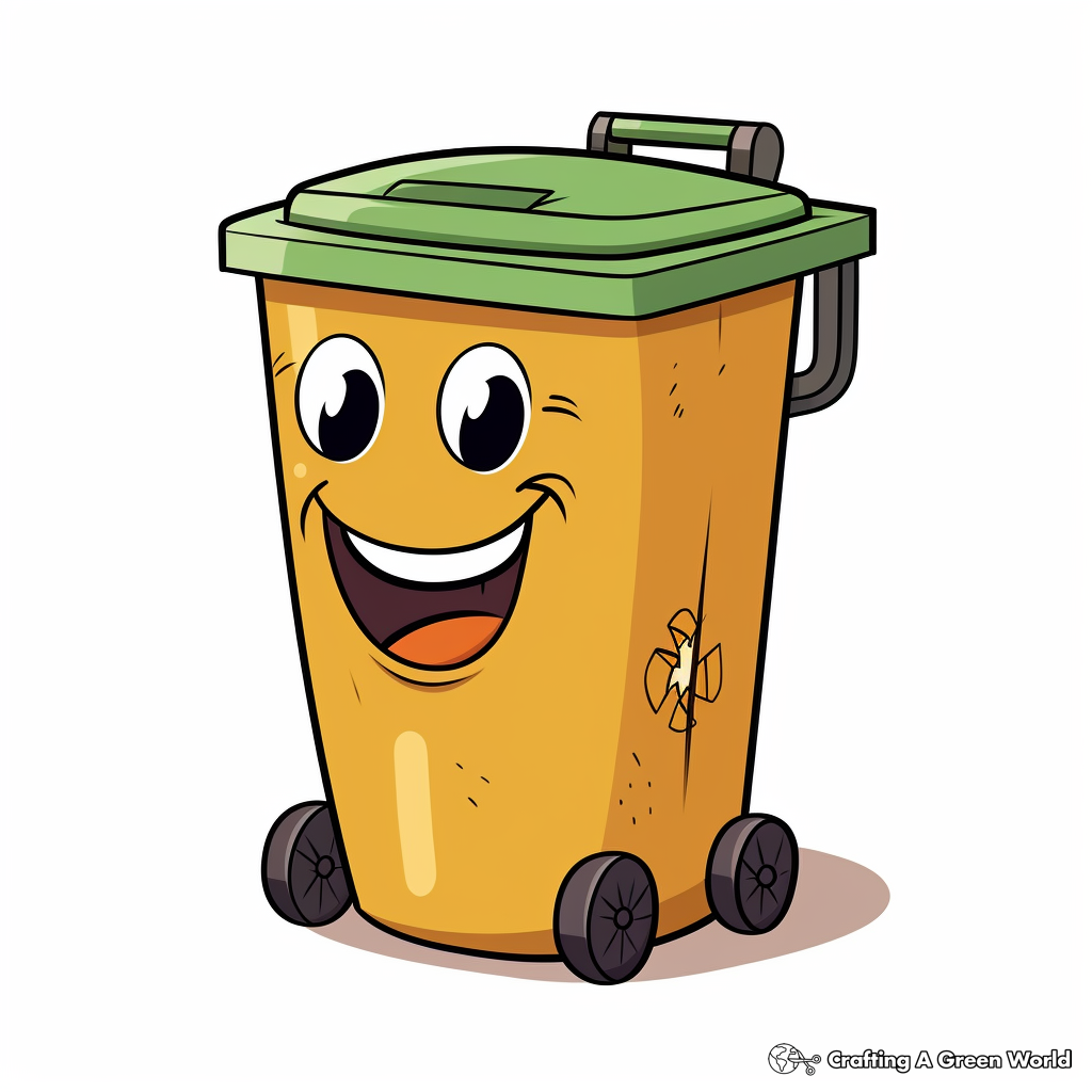 Trash can coloring pages