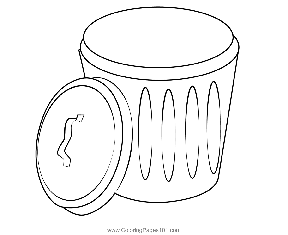 Garbage bin coloring page color coloring pages garbage bin