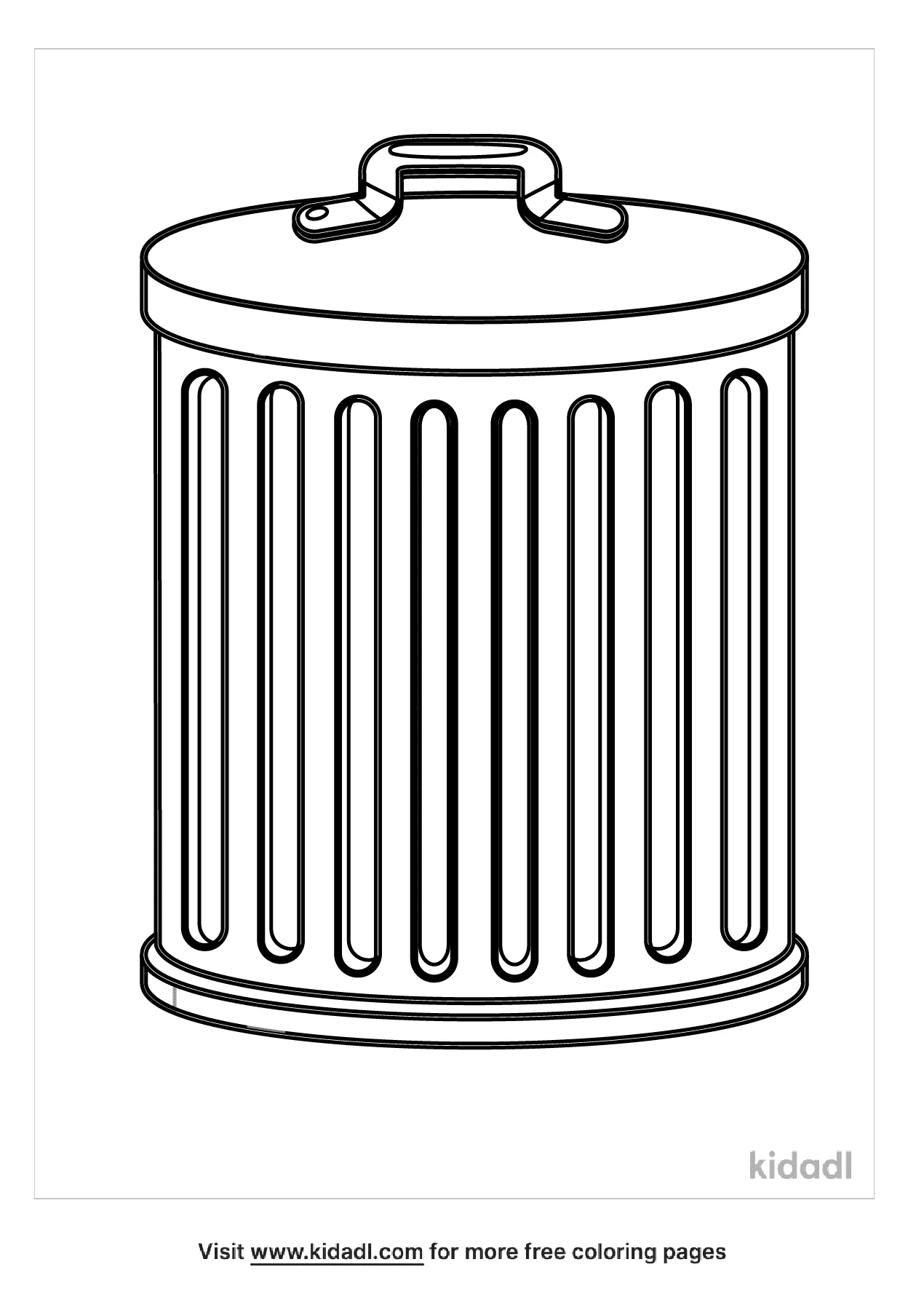 Free garbage can coloring page coloring page printables