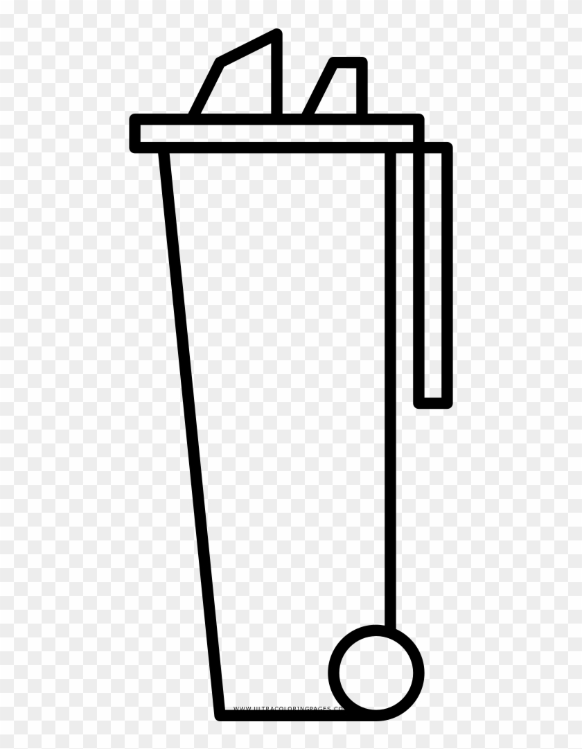 Trash can coloring page