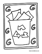 Recycling coloring pages