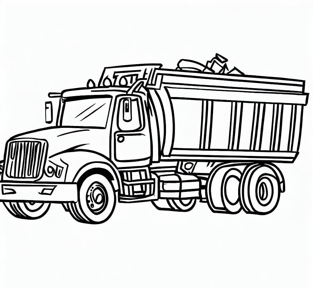 Garbage truck coloring pages