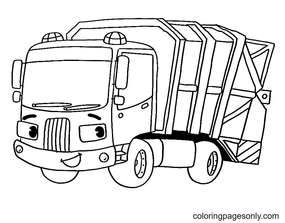 Garbage truck coloring pages printable for free download