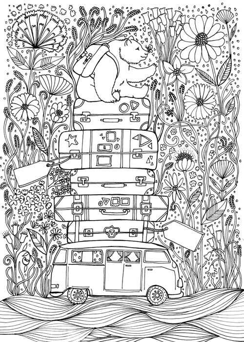 Travel inspired colouring book for la la land chrissy lau coloring books coloring pages coloring book pages