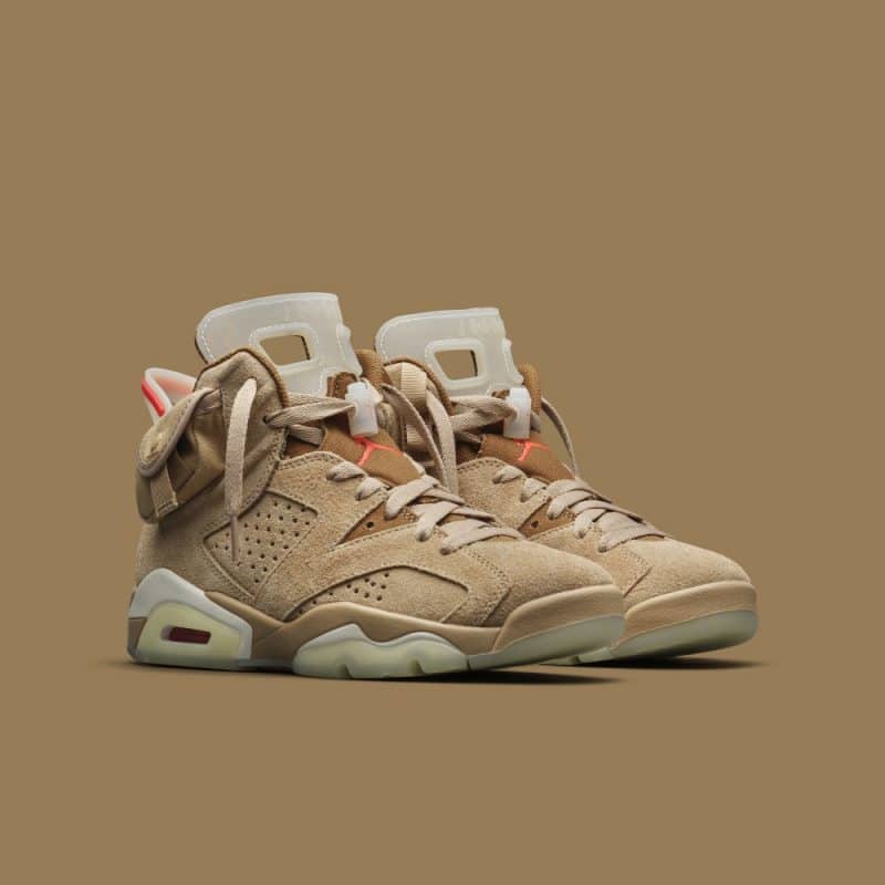 New travis scott x air jordan in british khaki colourway