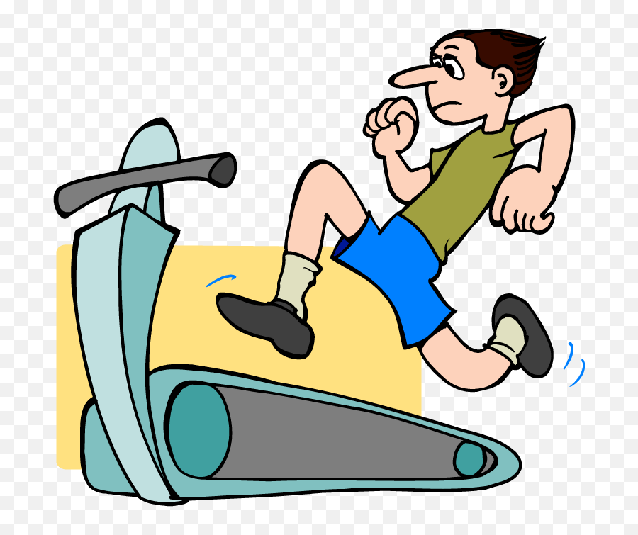 Man running on treadmill