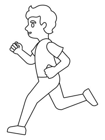 Person running emoji coloring page free printable coloring pages