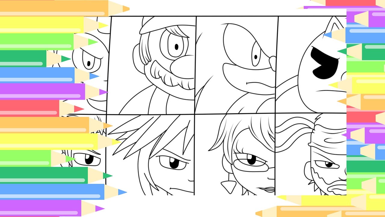 Super smash bros coloring book pagesmario sonic coloring pagessyn cole