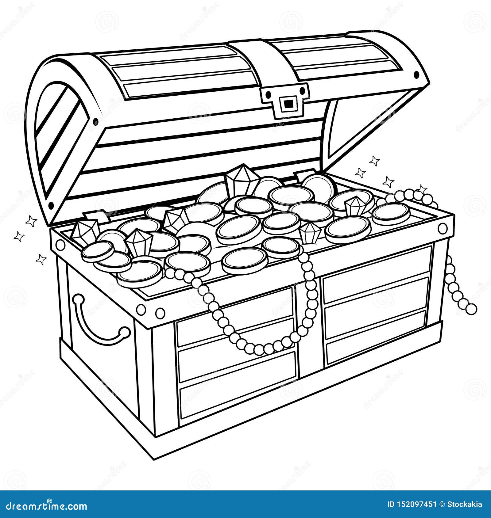 Black white treasure chest stock illustrations â black white treasure chest stock illustrations vectors clipart