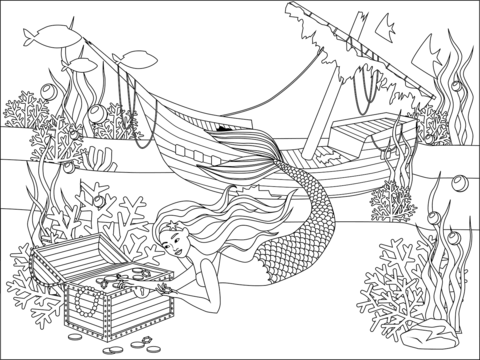 Treasure chest coloring pages free coloring pages