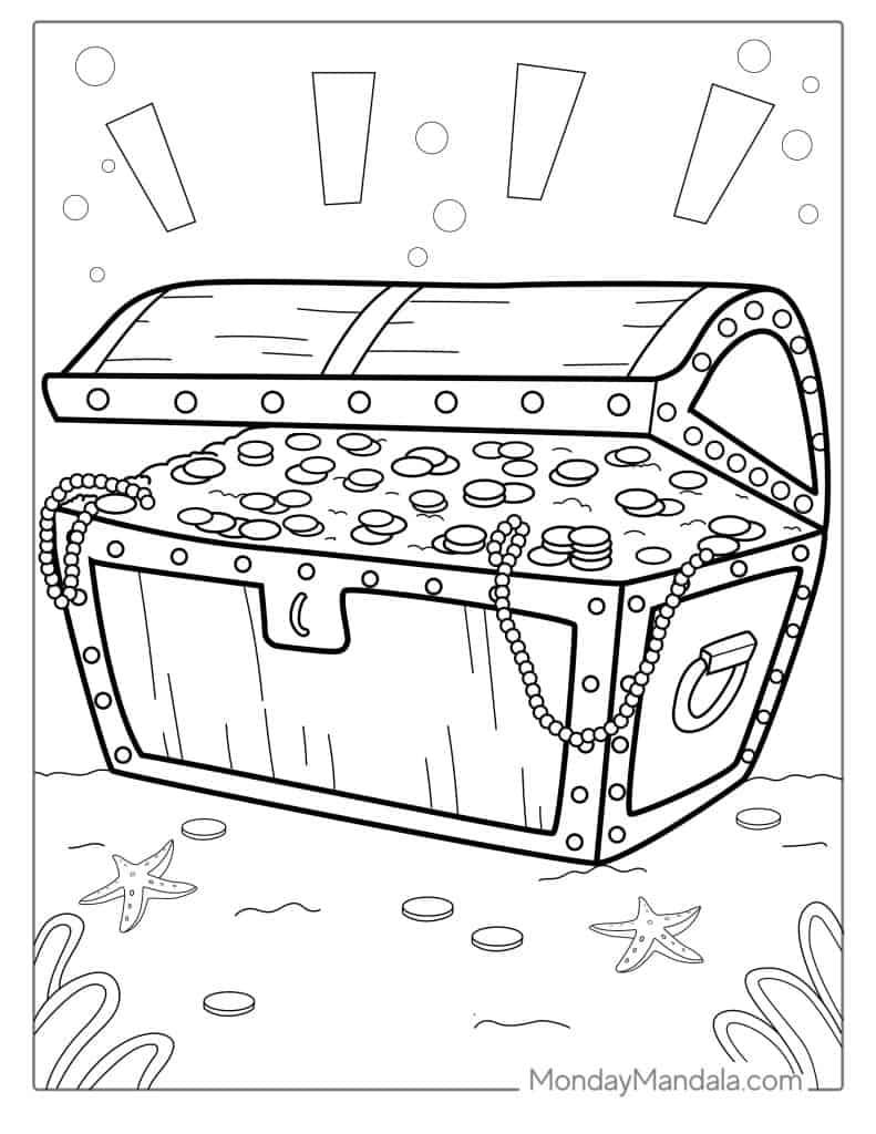 Pirate coloring pages free pdf printables