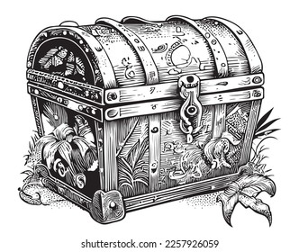 Treasure chest sketch images stock photos d objects vectors