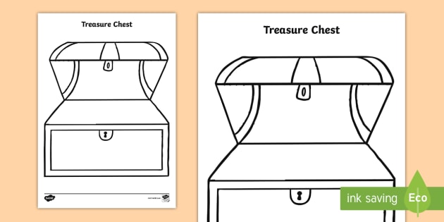 Treasure chest template teacher made