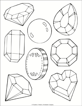 Jewel and treasure coloring page printable coloring pages