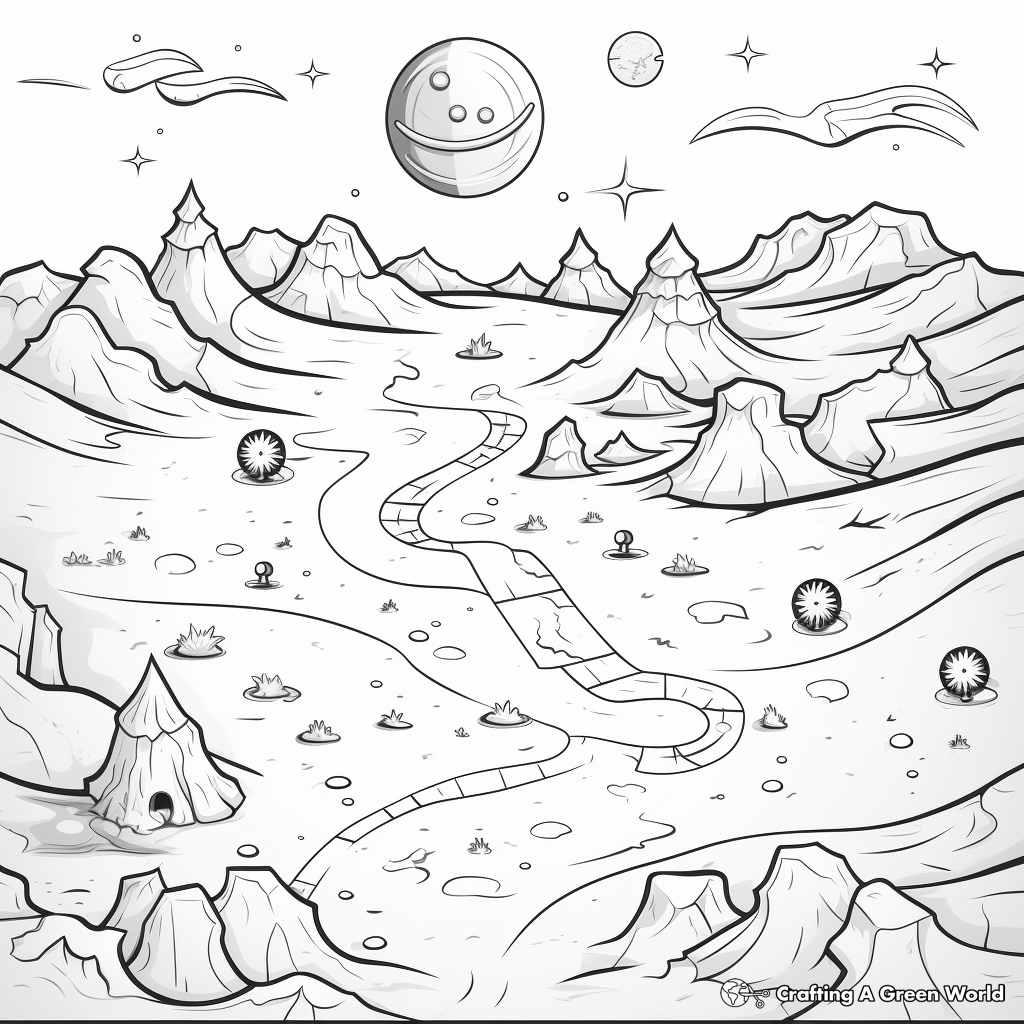 Treasure map coloring pages