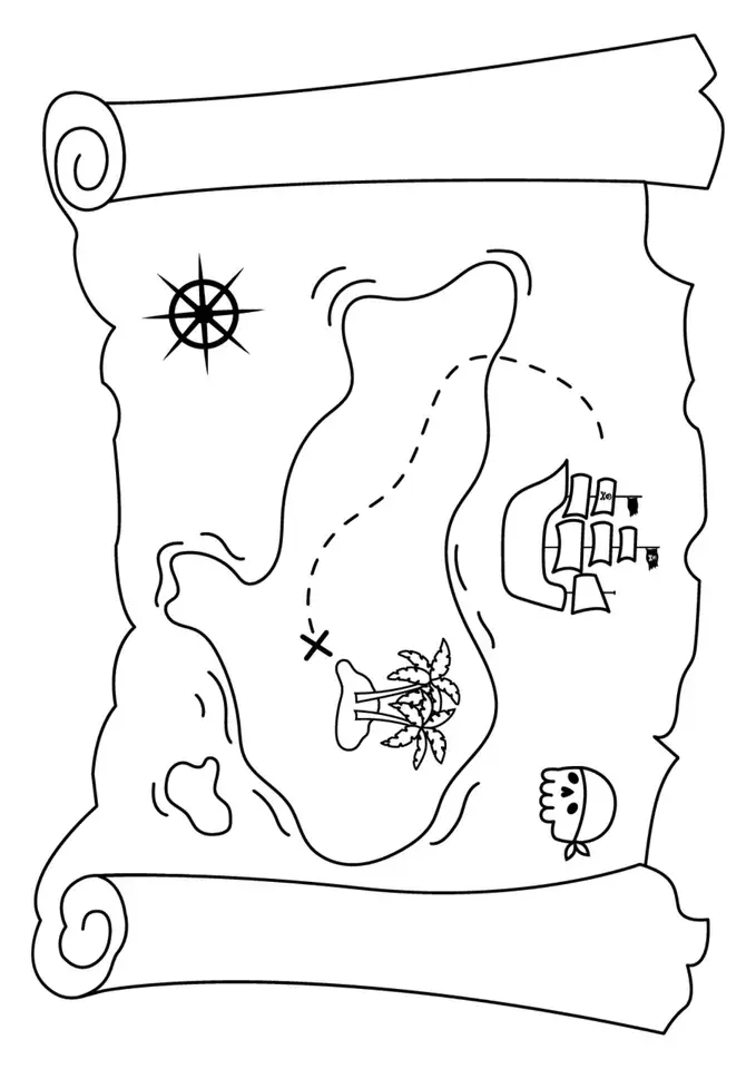 Pirates treasure map