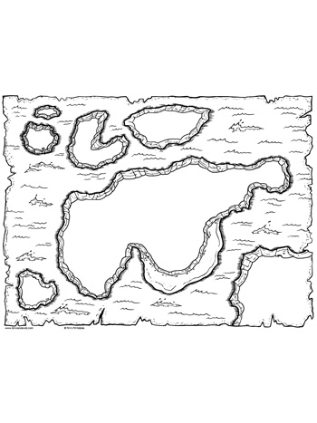 Blank treasure map coloring page â tims printables