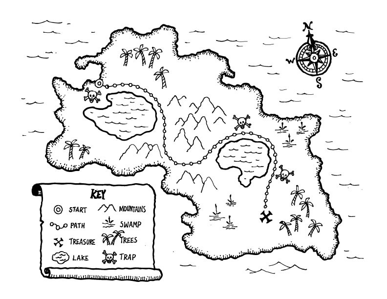Coloring pages best treasure map coloring pages