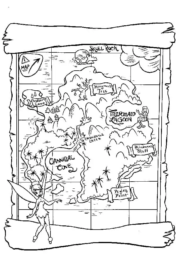 Treasure map malvorlagen