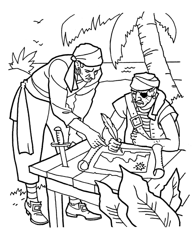 Bluebonkers caribbean pirates of the sea coloring pages