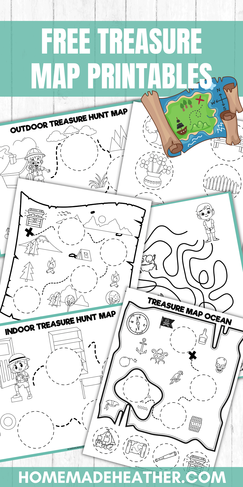 Free treasure map printables homemade heather