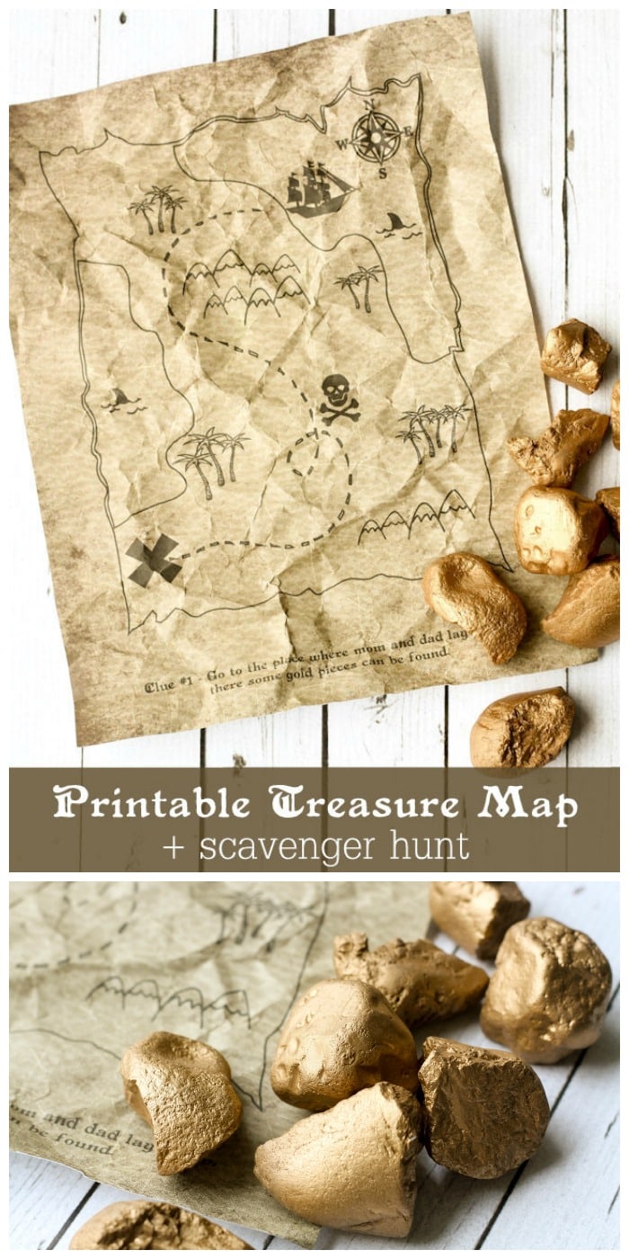 Printable treasure map kids activity â lets diy it all â with kritsyn merkley