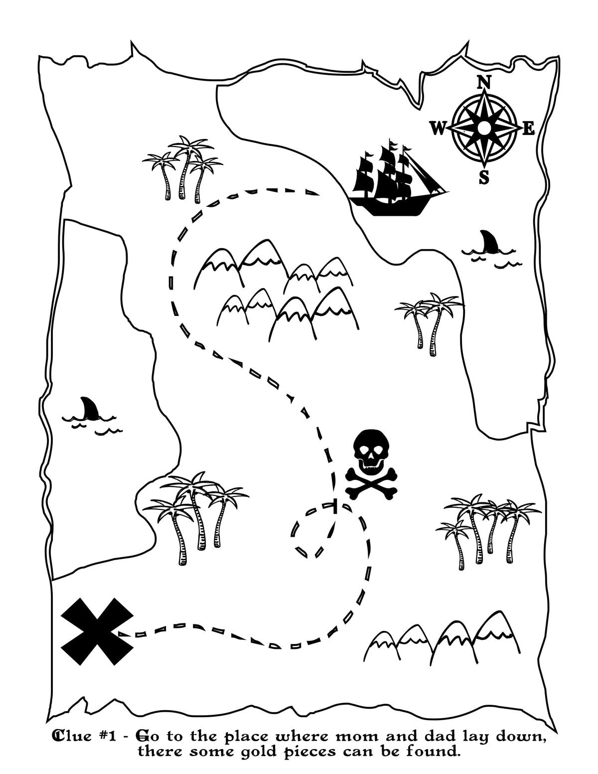 Printable treasure map kids activity â lets diy it all â with kritsyn merkley