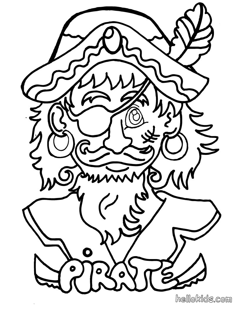 Pirate coloring pages