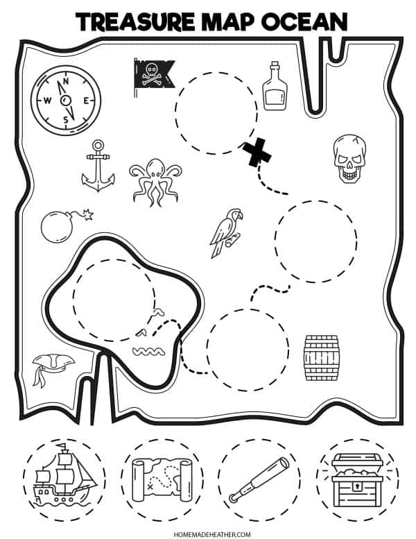 Free treasure map printables homemade heather