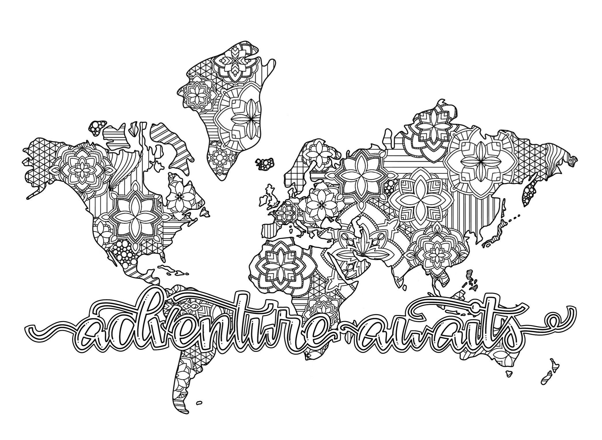 Map coloring page