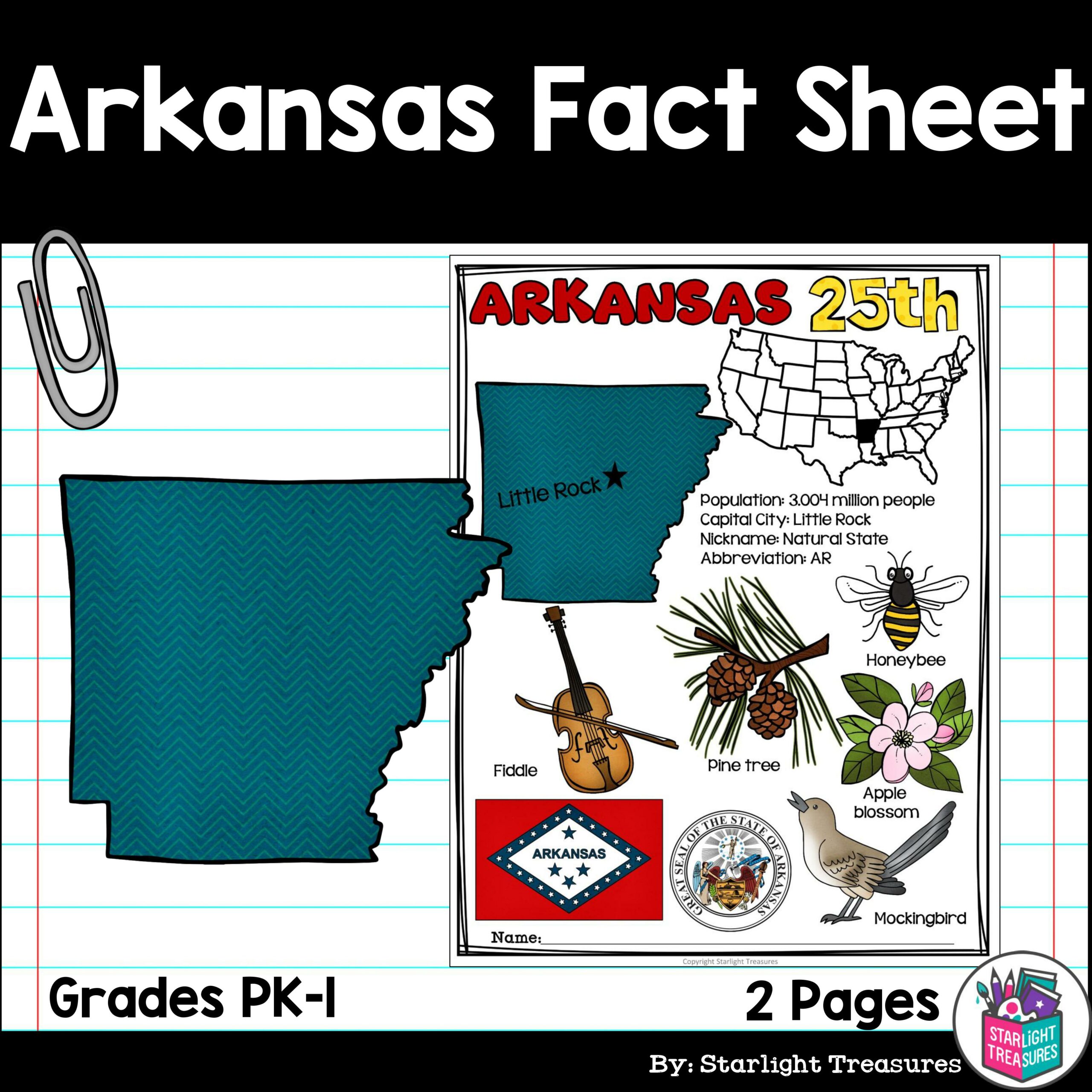 Arkansas fact sheet for early readers