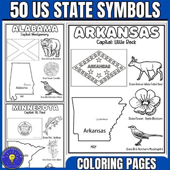 States coloring pages tpt