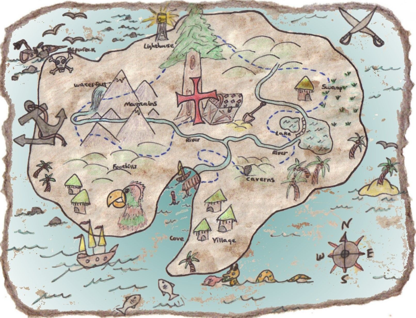Treasure map treasure maps map coloring pages
