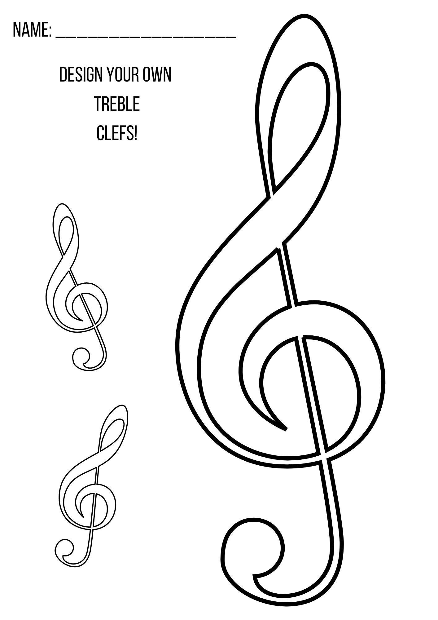 Design your own treble clef
