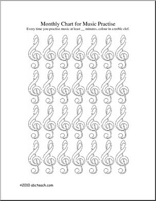 Music uk treble clef practice log