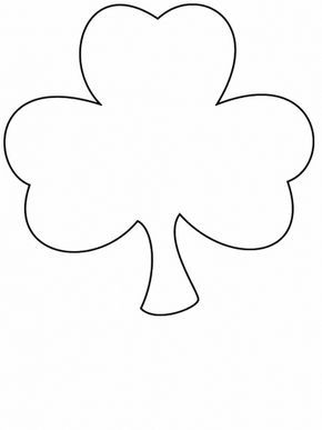 Trebol coloring pages simple shapes shapes