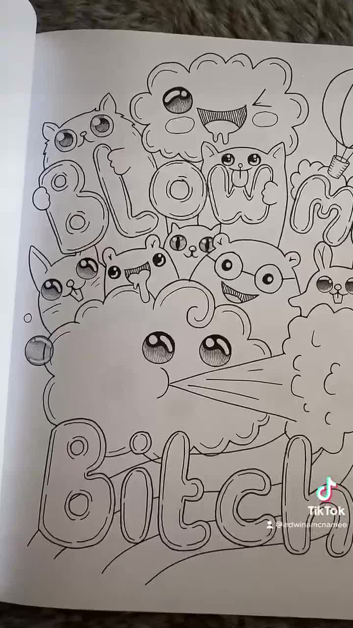 Sweary coloring book calm the fuck down sweary coloring book for adults page printable download swearing unicorns and more download now