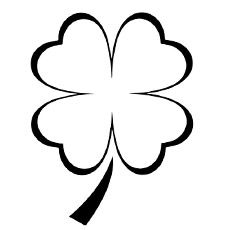Coloring page four leaf clover tattoo clover tattoos shape coloring pages