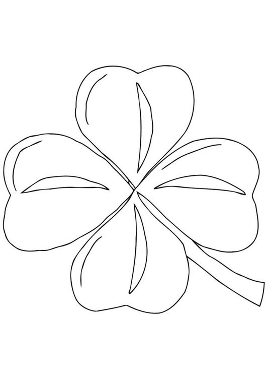 Dibujo para colorear trãbol irlandãs