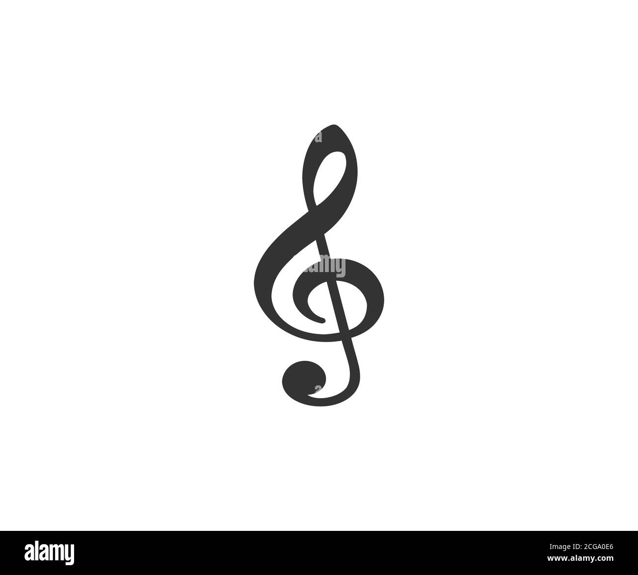 Treble clef white background hi