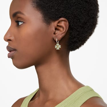 Idyllia drop earrings clover green gold