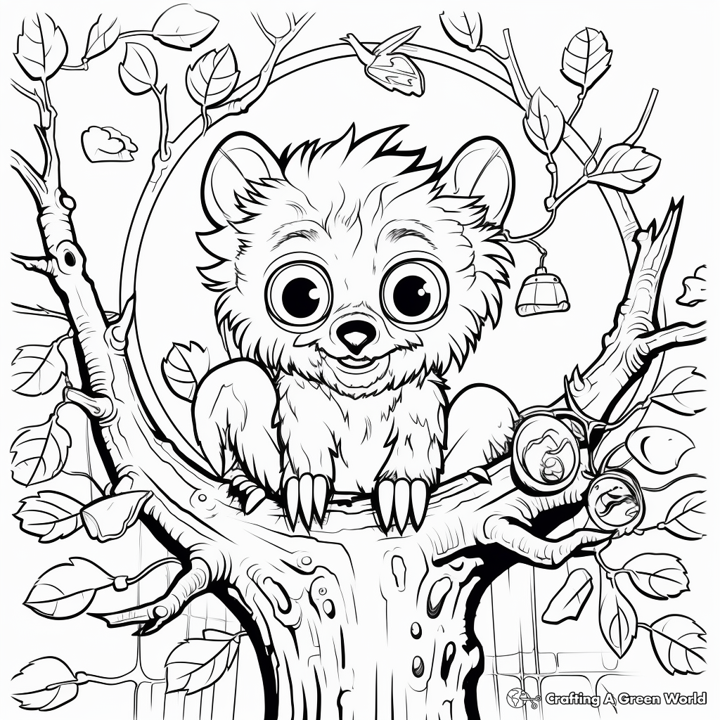 Aye aye coloring pages