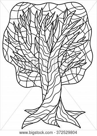 Tree coloring book vector photo free trial bigstock