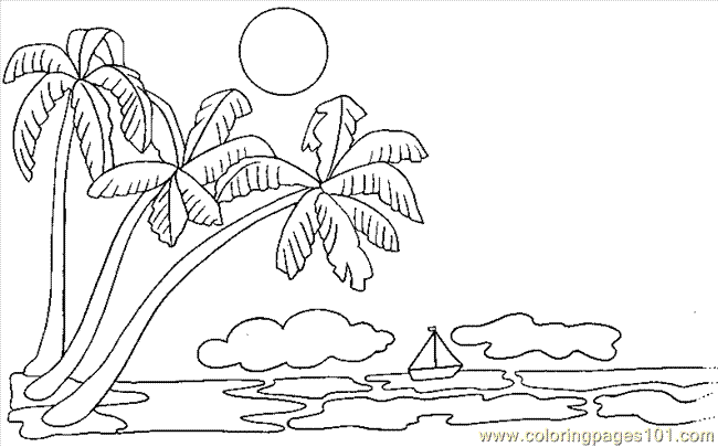 Palm tree and beach coloring pages tree coloring page beach coloring pages animal coloring pages