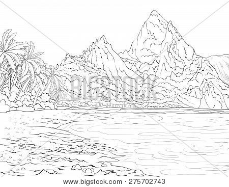 Summer landscape vector photo free trial bigstock