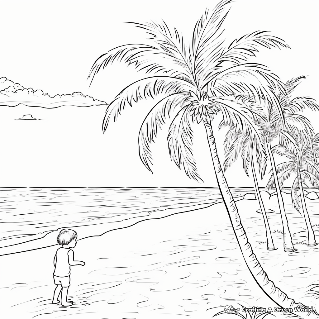 Palm tree coloring pages