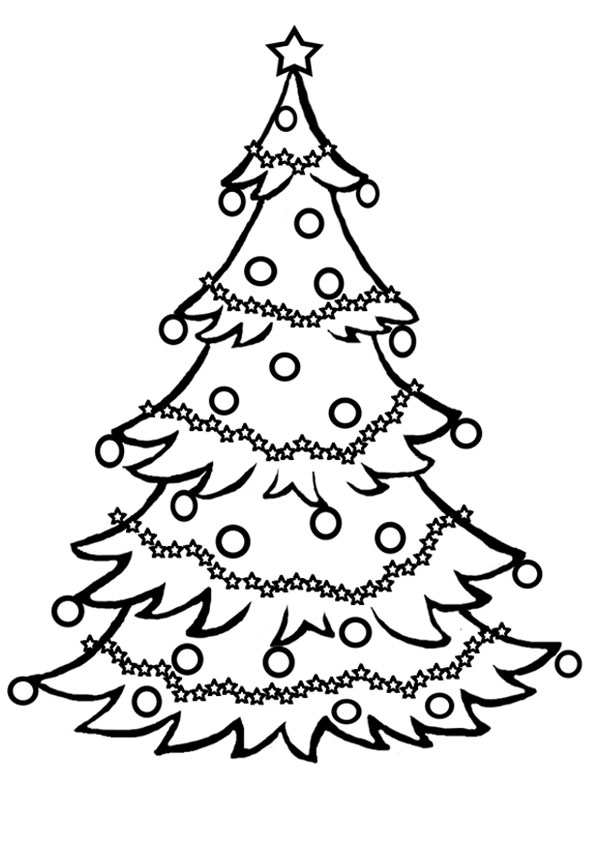 Coloring pages christmas tree coloring page