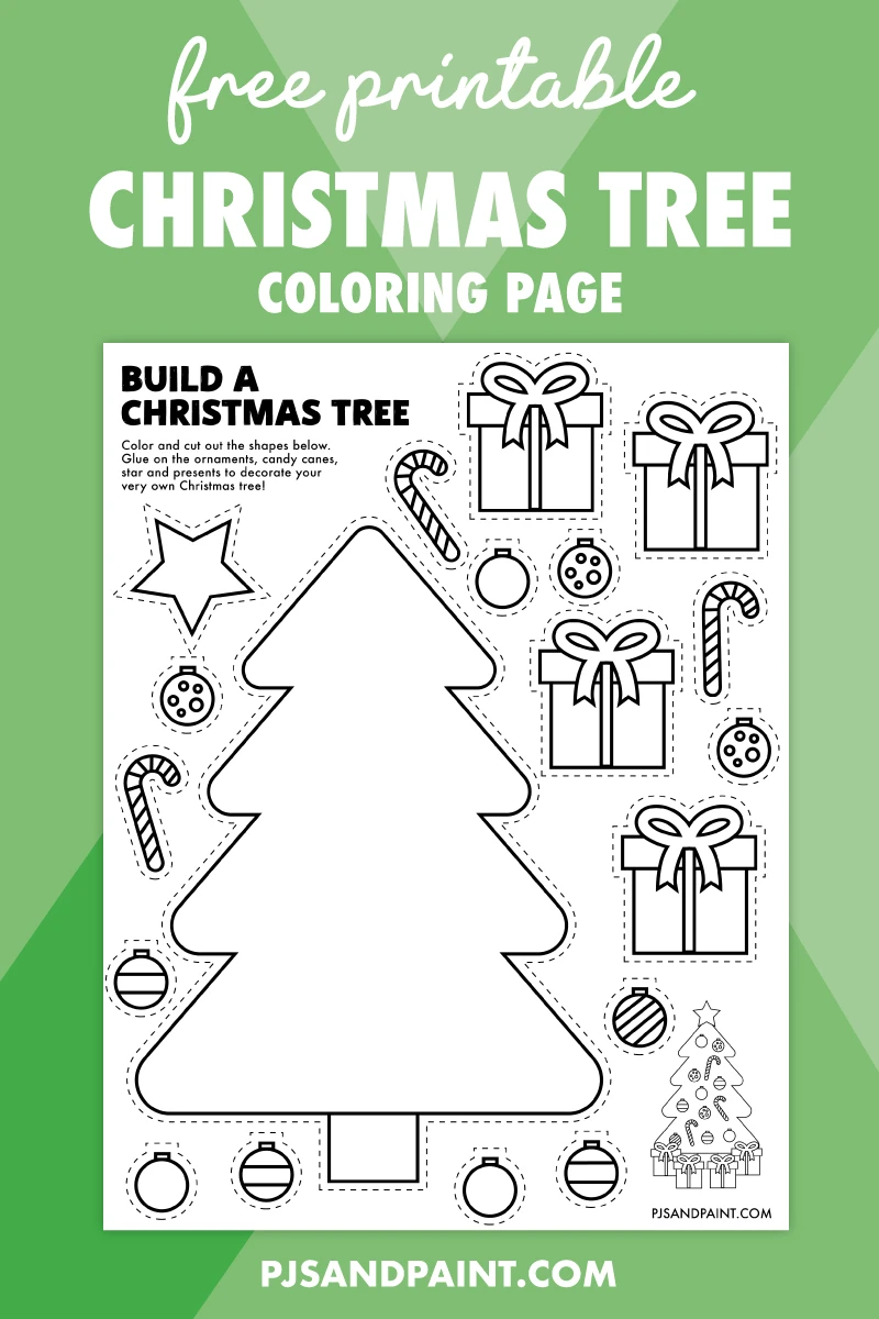 Free printable build a christmas tree craft